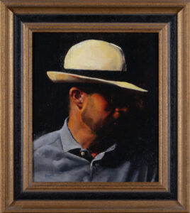 Self-portrait with hat, age 35