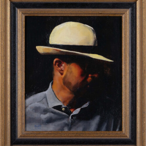 Self-portrait with hat, age 35